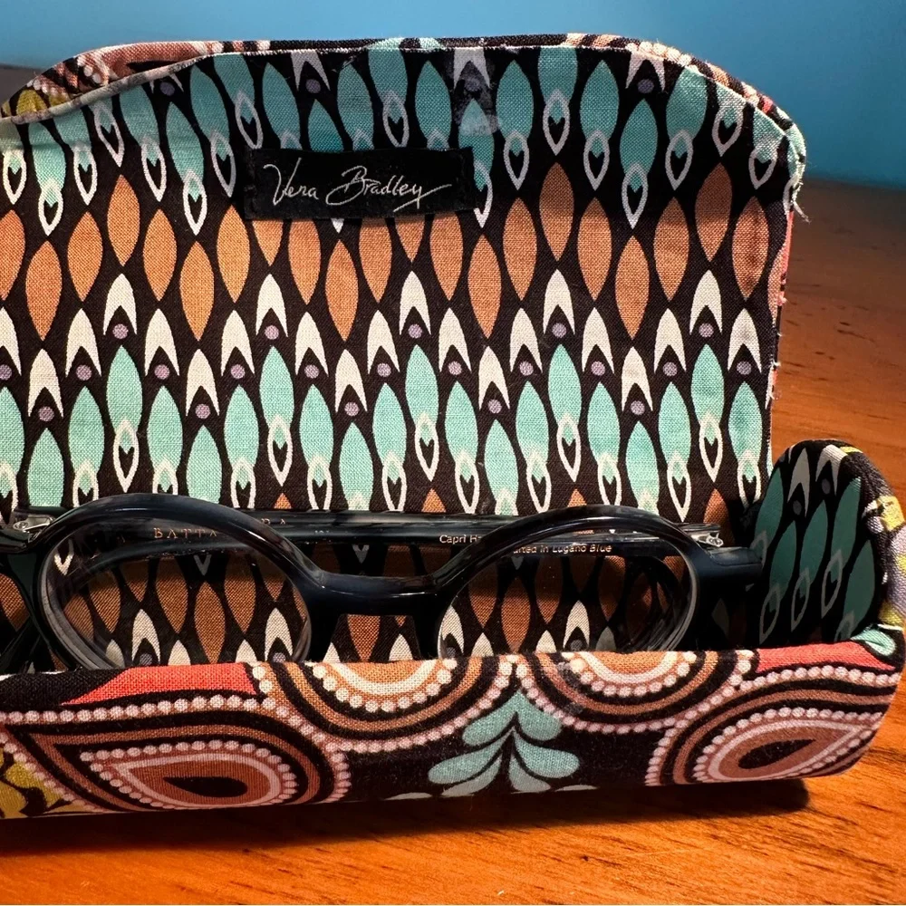Floral Botanical Paisley Pop Art Vera Bradley Colorful Glasses Case Preppy Happy